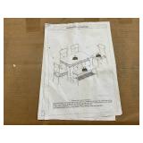 6PCS Ktaxon Dining Room Set Modern Kitchen Table Set with 4 Chairs and 1 Bench