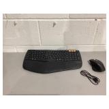 ProtoArc Ergonomic Wireless Keyboard Mouse, EKM01 Ergo Bluetooth Keyboard and Mouse Combo