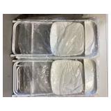 10PCS White Plastic Folding Chair, Indoor Outdoor Portable Stackable Commercial Seat