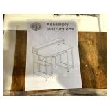 IRONCK Computer Desk, Home Office Desk with Keyboard Tray, Monitor Stand