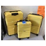 3PCS Travelhouse Hardside Luggage Set Hardshell Lightweight Suitcase with TSA Lock Spinner Wheels
