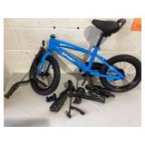 Naipo 14" Kids Bike Girls and Boys Blue Bike for Age 3-10 Years Old