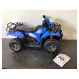 Electric Kids ATV Ride On Car with Music, LED Lights, and USB - Black Quad 4-Wheeler, Blue