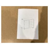 Halifax 5-Drawer, Side Storage Mobile Cabinet, White