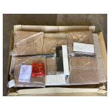 Lamerge Dining Table Set for 4, Faux Marble Table with 4 PU Leather Chairs