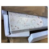 Lamerge Dining Table Set for 4, Faux Marble Table with 4 PU Leather Chairs