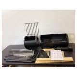 Outvita BBQ Charcoal Grill, Outdoor Patio Barbecue Cooker with Offset Smoker