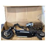 HOVERMAX Electric Scooter Pneumatic Tire Foldable Scooter with Seat & Carry Basket