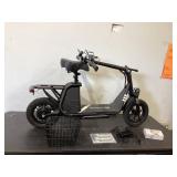 HOVERMAX Electric Scooter Pneumatic Tire Foldable Scooter with Seat & Carry Basket