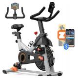 Pooboo Exercise Bike D518M, Adjustable Magnetic/Brake Pad Resistance Silent Belt Drive