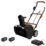 Worx 40V 20" Cordless Snow Blower Power Share with Brushless Motor - WG471 (Batteries & Charger Included)