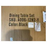 3PCS AWQM Dining Table Set with 2 Benches, Kitchen Table Set for 4