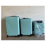 3PCS Lightweight Suitcase with TSA Lock, ABS Roller Luggage Sets with Spinner Wheels