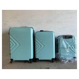 3PCS Lightweight Suitcase with TSA Lock, ABS Roller Luggage Sets with Spinner Wheels