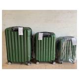 3PCS Luggage Set Green