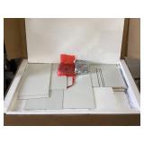 Hommpa Coffee Table with 4 Drawers LED Center Cocktail Table White High Gloss Finish