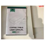 Hommpa Coffee Table with 4 Drawers LED Center Cocktail Table White High Gloss Finish