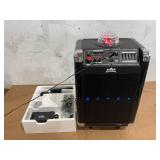 Karaoke Machine - Portable PA System with Wireless Mics, Subwoofer, Lights, Phone/Tablet Holder, Remote