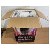 Karaoke Machine - Portable PA System with Wireless Mics, Subwoofer, Lights, Phone/Tablet Holder, Remote