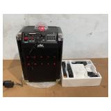 Karaoke Machine - Portable PA System with Wireless Mics, Subwoofer, Lights, Phone/Tablet Holder, Remote