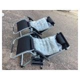 Lot Of 2 Magshion Folding Zero Gravity Chair With Cup Holders
