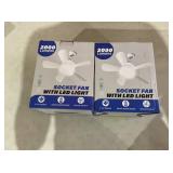 LOT of 2 Socket Fan with Light