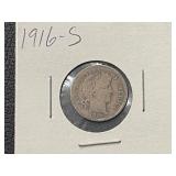 1916-S Barber Dime