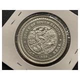 1 Ounce .999 Fine Silver Round 1987 South Dakota