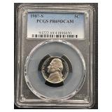 1987-S Jefferson Nickel Proof PCGS PR69 Deep Cameo