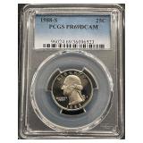 1988-S Washington Quarter Proof PCGS PR69 Deep Cameo