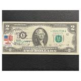 1976 $2 Dollar Bill Uncirculated Fort Bragg Postage