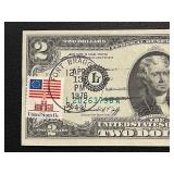 1976 $2 Dollar Bill Uncirculated Fort Bragg Postage