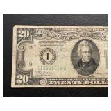 1934 Green Seal $20 Dollar Federal Reserve Note
