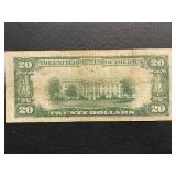 1934 Green Seal $20 Dollar Federal Reserve Note