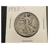 1933-S Walking Liberty Half Dollar