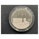 2009-P Louis Braille Silver Dollar