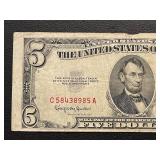 1953 C Red Seal $5 Dollar Note