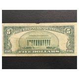 1953 C Red Seal $5 Dollar Note