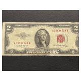 1953 Red Seal $2 Dollar Bill