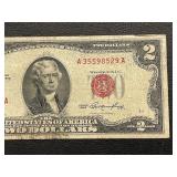 1953 Red Seal $2 Dollar Bill
