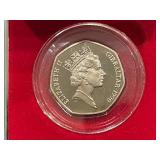1990 50 Pence Gibraltar