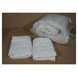 Velvet Quilt Bed Set -King, Beige
