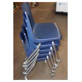 *5* School Table Chairs on Wheels -Blue