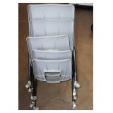*5* School Table Chairs on Wheels -Gray