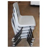 *5* School Table Chairs on Wheels -Gray