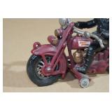 Harley Davidson Cast Iron Motorcycle with Rider
