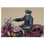 Harley Davidson Cast Iron Motorcycle with Rider