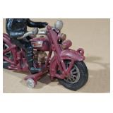 Harley Davidson Cast Iron Motorcycle with Rider