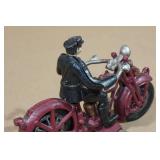 Harley Davidson Cast Iron Motorcycle with Rider
