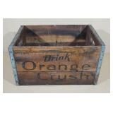 Vintage Orange Crush Wooden Shipping Crate